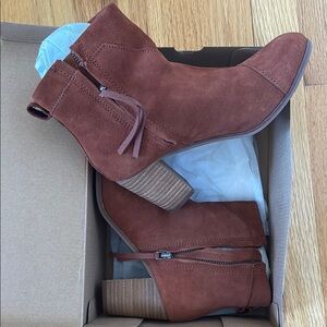 TOMS Brown Suede Ankle Boots